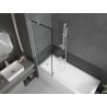 Mexen Next paravan cadă 1-aripă 60 x 150 cm, Model negru, Albă - 895-060-000-00-70-20