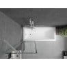 Mexen Next paravan cadă 1-aripă 60 x 150 cm, Model negru, Albă - 895-060-000-00-70-20