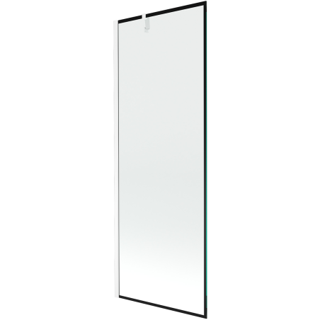 Mexen Next egyszárnyú fürdőszobai paraván 70 x 150 cm, fekete keret, fehér - 895-070-000-00-70-20