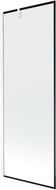 Mexen Next 1-szárnyú zuhanyfal 70 x 150 cm, fekete keret, fehér - 895-070-000-00-70-20