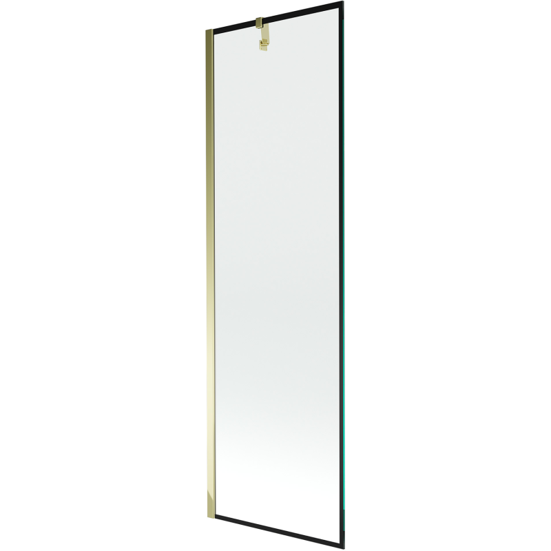Mexen Next paravan cadă de baie 1-panou 60 x 150 cm, ramă neagră, auriu - 895-060-000-00-70-50