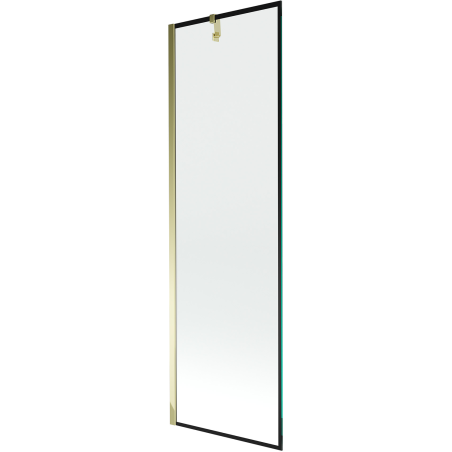 Mexen Next paravan cadă de baie 1-panou 60 x 150 cm, ramă neagră, auriu - 895-060-000-00-70-50