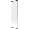 Mexen Next paravan cadă de baie 1-panou 60 x 150 cm, ramă neagră, auriu - 895-060-000-00-70-50