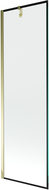 Mexen Next paravan cadă, 1 panou, 60 x 150 cm, ramă neagră, auriu - 895-060-000-00-70-50
