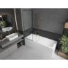 Mexen Next paravan cadă de baie 1-panou 60 x 150 cm, ramă neagră, auriu - 895-060-000-00-70-50