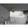 Mexen Next paravan cadă de baie 1-panou 60 x 150 cm, ramă neagră, auriu - 895-060-000-00-70-50