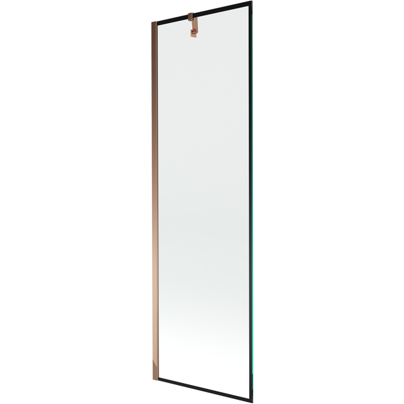Mexen Next paravan de cadă cu 1 canat 60 x 150 cm, cadru negru, aur roz - 895-060-000-00-70-60