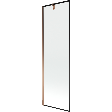 Mexen Next paravan de cadă cu 1 canat 60 x 150 cm, cadru negru, aur roz - 895-060-000-00-70-60