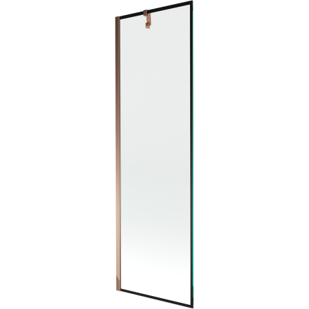 Mexen Next paravan de duș cu 1 panou 60 x 150 cm, ramă neagră, aur roz - 895-060-000-00-70-60