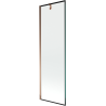 Mexen Next egyajtós fürdőkádparaván 60 x 150 cm, fekete keret, rózsaarany - 895-060-000-00-70-60