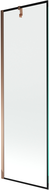 Mexen Next paravan de duș cu 1 panou 60 x 150 cm, ramă neagră, aur roz - 895-060-000-00-70-60