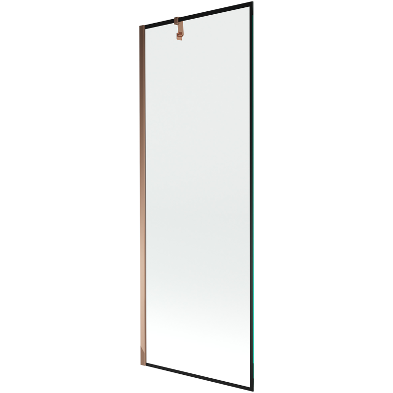 Mexen Next paravan de baie cu 1 panou 70 x 150 cm, ramă neagră, aur roz - 895-070-000-00-70-60