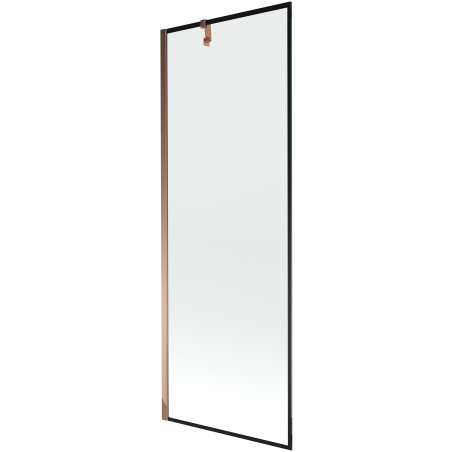 Mexen Next paravan de baie cu 1 panou 70 x 150 cm, ramă neagră, aur roz - 895-070-000-00-70-60