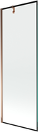 Mexen Next paravan de baie cu 1 panou 70 x 150 cm, ramă neagră, aur roz - 895-070-000-00-70-60