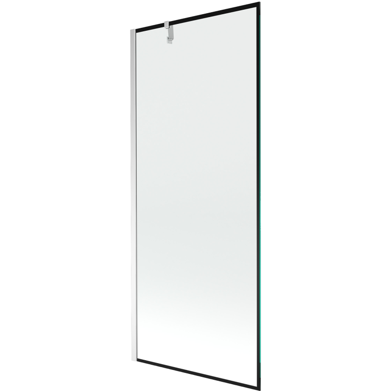 Mexen Next egy szárnyú fürdőkádparaván 80 x 150 cm, fekete keret, króm - 895-080-000-00-70-01