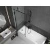 Mexen Next paravan pentru cadă cu 1 canat 70 x 150 cm, ramă neagră, negru - 895-070-000-00-70-70