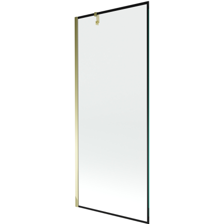 Mexen Next paravan de cadă 1-bucată 80 x 150 cm, ramă neagră, auriu - 895-080-000-00-70-50