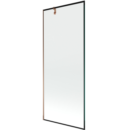 Mexen Next paravan de duș cu 1 panou 80 x 150 cm, ramă neagră, aur roz - 895-080-000-00-70-60