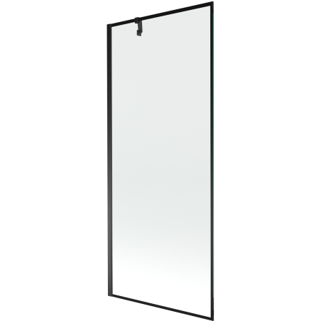 Mexen Next paravan de cadă cu 1 panou, 80 x 150 cm, ramă neagră, negru - 895-080-000-00-70-70