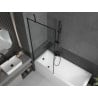 Mexen Next paravan cadă 1-aripă 80 x 150 cm, Model negru, Neagră - 895-080-000-00-70-70