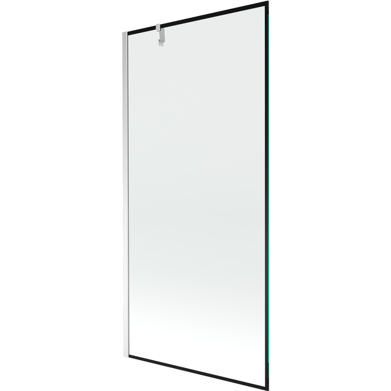 Mexen Next 1 szárnyas fürdőszobai válaszfal 90 x 150 cm, fekete keret, króm - 895-090-000-00-70-01