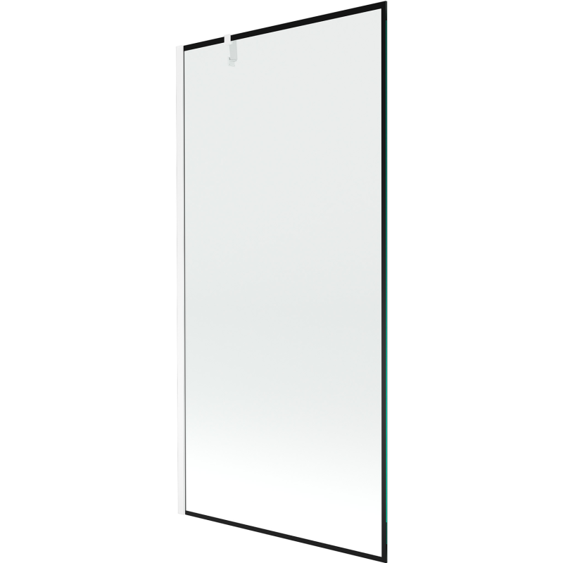 Mexen Next egyajtós fürdőszobai válaszfal 90 x 150 cm, fekete keret, fehér - 895-090-000-00-70-20