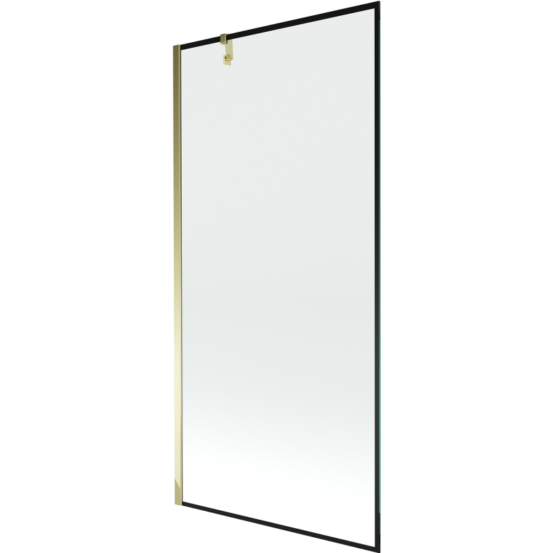 Mexen Next paravan de baie cu 1 panou 90 x 150 cm, ramă neagră, auriu - 895-090-000-00-70-50