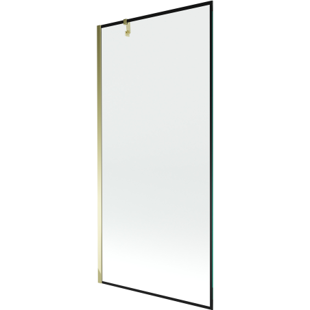 Mexen Next paravan de baie cu 1 panou 90 x 150 cm, ramă neagră, auriu - 895-090-000-00-70-50