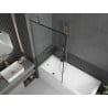 Mexen Next paravan de baie cu 1 panou 90 x 150 cm, ramă neagră, auriu - 895-090-000-00-70-50