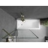 Mexen Next paravan de baie cu 1 panou 90 x 150 cm, ramă neagră, auriu - 895-090-000-00-70-50