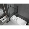 Mexen Next paravan de baie cu 1 canat 90 x 150 cm, cadru negru, negru - 895-090-000-00-70-70