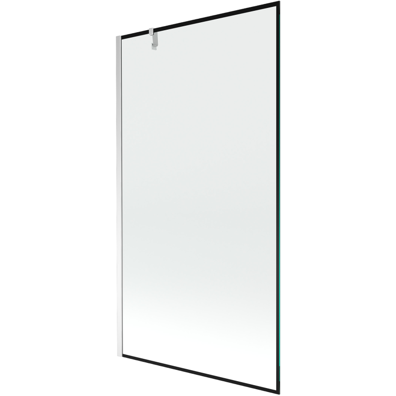 Mexen Next állókád paraván 1-szárnyas 100 x 150 cm, fekete keret, króm - 895-100-000-00-70-01