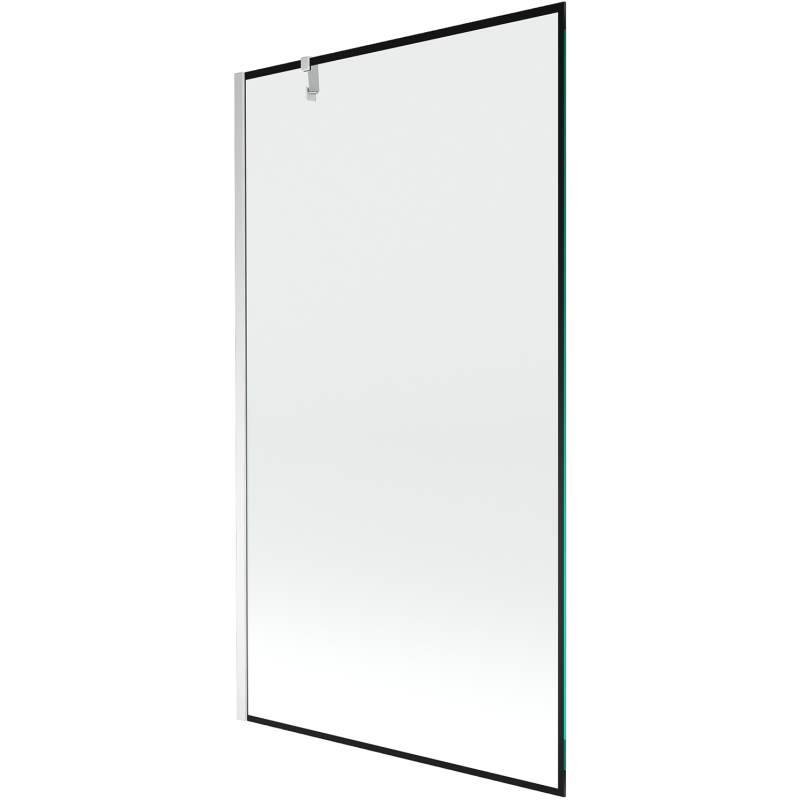 Mexen Next paravan de cadă cu 1 panou 100 x 150 cm, ramă neagră, crom - 895-100-000-00-70-01