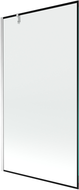 Mexen Next 1-szárnyas fürdőszobai paraván 100 x 150 cm, fekete keret, króm - 895-100-000-00-70-01