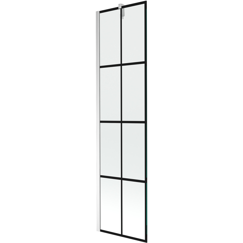 Mexen Next paravan de baie cu 1 canat 50 x 150 cm, carouri negre, crom - 895-050-000-00-77-01