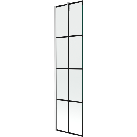 Mexen Next paravan de baie cu 1 canat 50 x 150 cm, carouri negre, crom - 895-050-000-00-77-01