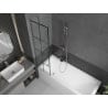 Mexen Next paravan de baie cu 1 canat 50 x 150 cm, carouri negre, crom - 895-050-000-00-77-01