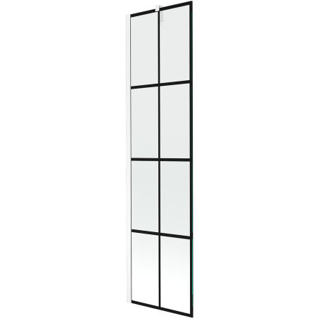 Mexen Next 1-szárnyú zuhanyparaván 50 x 150 cm, fekete rács, fehér - 895-050-000-00-77-20