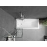 Mexen Next paravan cadă cu un singur panou 50 x 150 cm, model grilă neagră, alb - 895-050-000-00-77-20