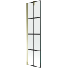 Mexen Next 1-szárnyú fürdőkádparaván 50 x 150 cm, fekete rácsos, arany - 895-050-000-00-77-50