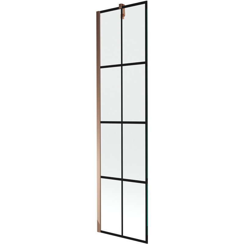 Mexen Next paravan cadă 1-aripă 50 x 150 cm, Model negru, Roz-Auriu - 895-050-000-00-77-60