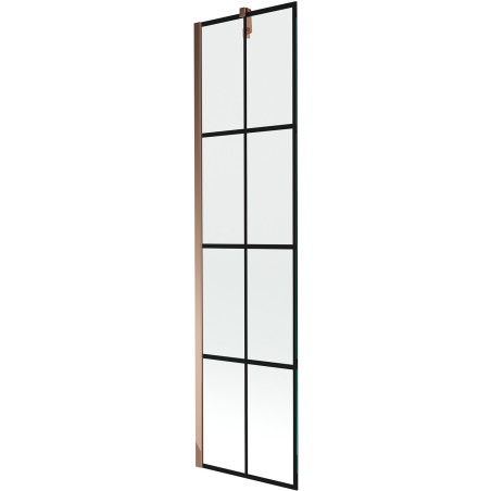 Mexen Next paravan cadă 1-aripă 50 x 150 cm, Model negru, Roz-Auriu - 895-050-000-00-77-60