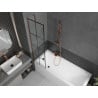 Mexen Next paravan cadă 1-aripă 50 x 150 cm, Model negru, Roz-Auriu - 895-050-000-00-77-60