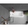 Mexen Next paravan cadă 1-aripă 50 x 150 cm, Model negru, Roz-Auriu - 895-050-000-00-77-60