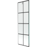 Paravan cadă Mexen Next cu 1 canat 60 x 150 cm, carouri negre, crom - 895-060-000-00-77-01