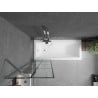 Paravan cadă Mexen Next cu 1 canat 60 x 150 cm, carouri negre, crom - 895-060-000-00-77-01