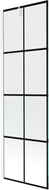 Mexen Next kád paraván 1-szárnyú 60 x 150 cm, fekete rácsos, fehér - 895-060-000-00-77-20