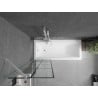 Mexen Next paravan de cadă cu 1 panou 60 x 150 cm, grilaj negru, alb - 895-060-000-00-77-20