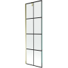 Mexen Next 1-szárnyú zuhanyfal 60 x 150 cm, fekete rácsos, arany - 895-060-000-00-77-50
