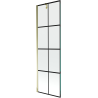 Mexen Next paravan de baie cu 1 panou 60 x 150 cm, model cu carouri negre, auriu - 895-060-000-00-77-50